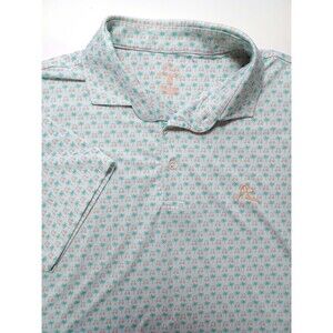 RHOBACK Polo Shirt Medium Golf Tee AOP Performance Golf Cart Palm Tree